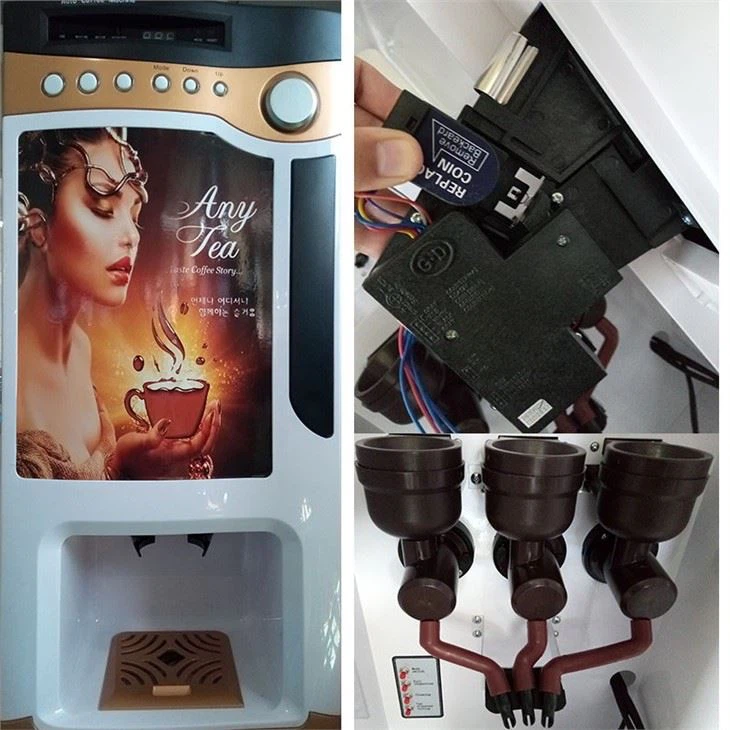 Coin operated coffee dispenser